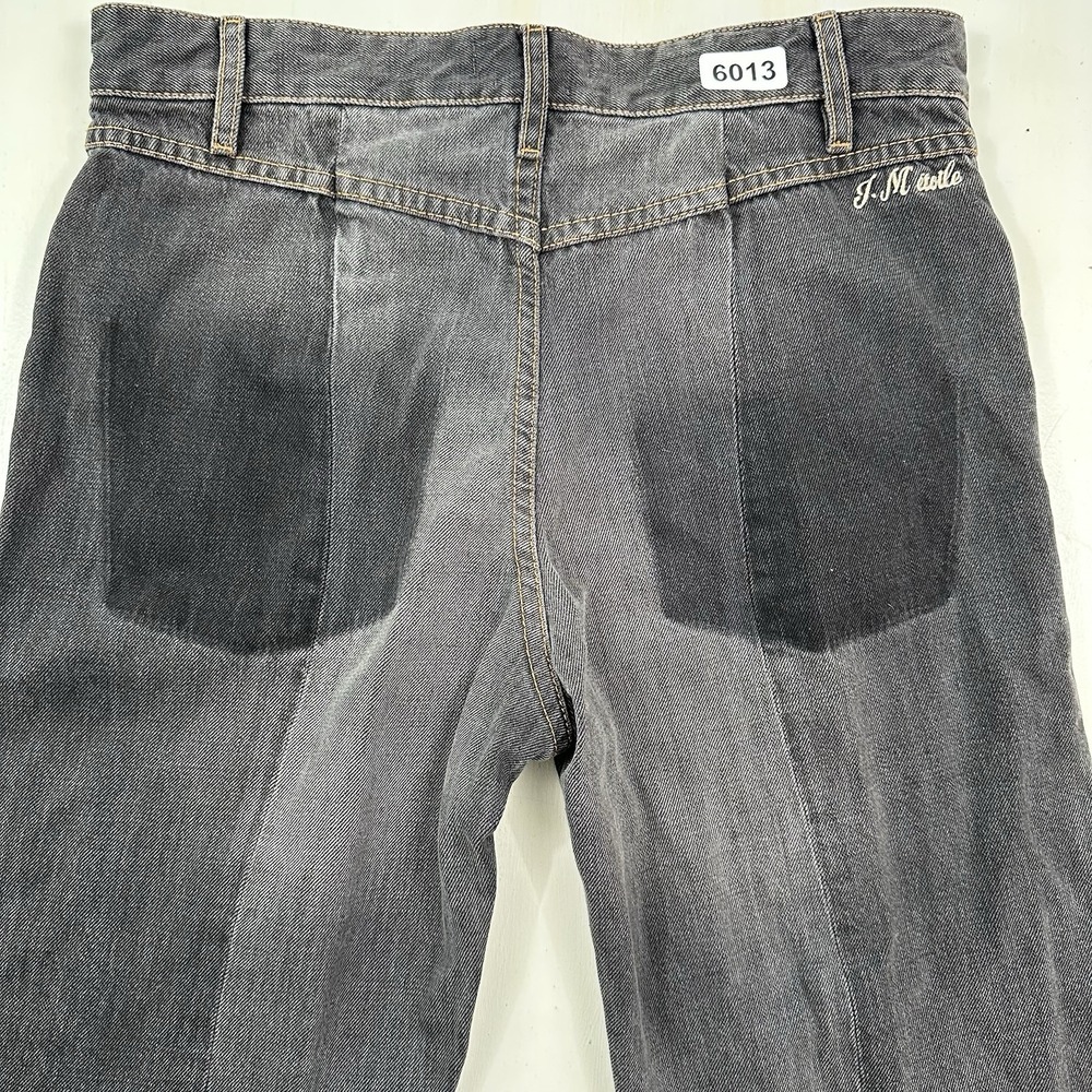 Isabel Marant Etoile Clancy Two tone Paneled Jeans Tag 40 US 8 Faded Black Gray